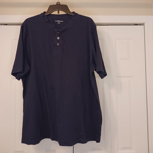 croft & barrow Other - 3/$18 - Croft & Barrow Blue Crew Neck Button Short Sleeve Shirt Size XL